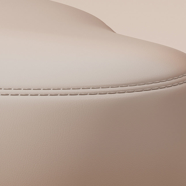 Contemporary Creative Cloud Shape Fabric Lambswool Wood Vanity Stool For Bedroom