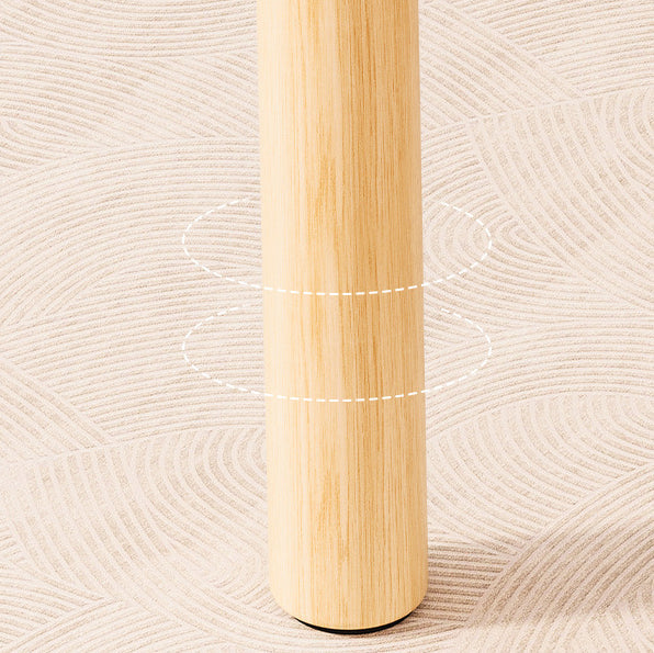 Contemporary Creative Cloud Shape Fabric Lambswool Wood Vanity Stool For Bedroom