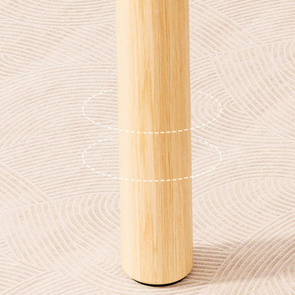 Contemporary Creative Cloud Shape Fabric Lambswool Wood Vanity Stool For Bedroom