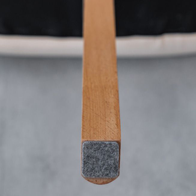 Modern Minimalist Rotatable Square Curve Wood PU Leather Dining Chair Backrest Armrest For Dining Room