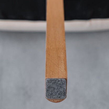 Modern Minimalist Rotatable Square Curve Wood PU Leather Dining Chair Backrest Armrest For Dining Room