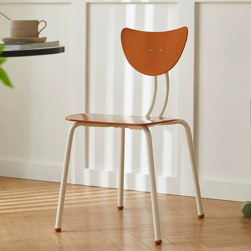 Contemporary Creative Ant Look Cream Square Curved Iron PP Dining Chair Backrest For Dining Room