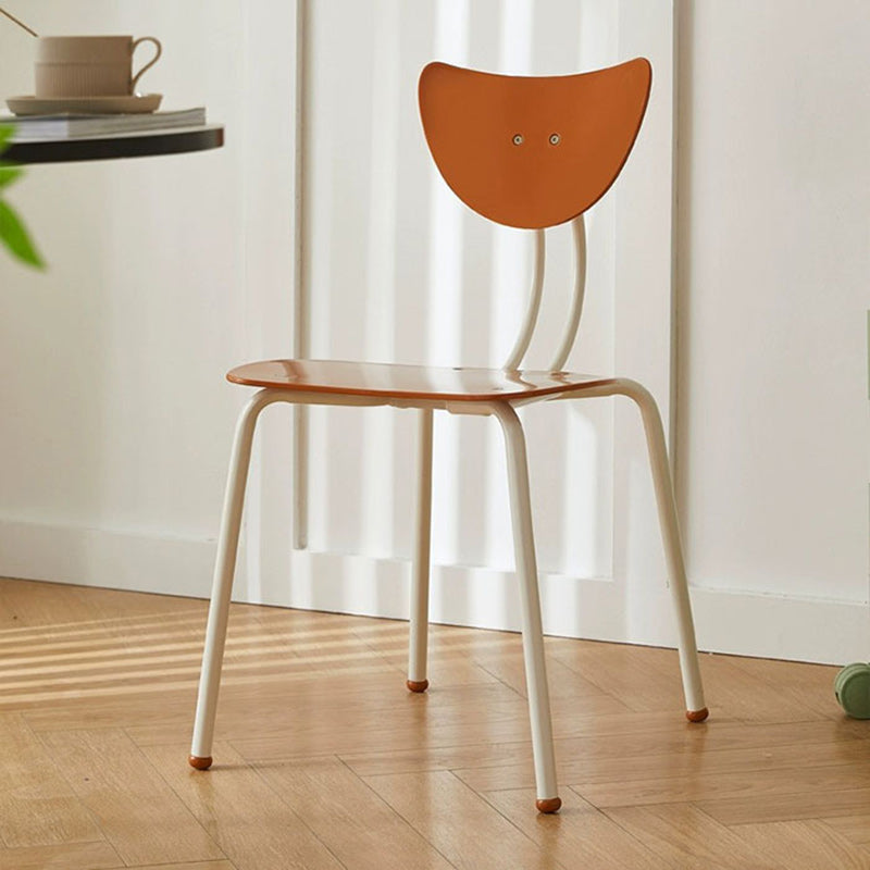 Contemporary Creative Ant Look Cream Square Curved Iron PP Dining Chair Backrest For Dining Room