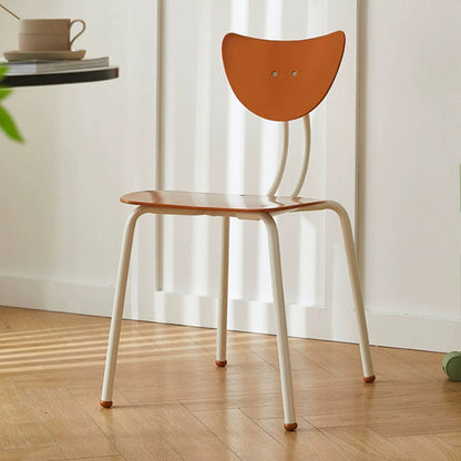 Contemporary Creative Ant Look Cream Square Curved Iron PP Dining Chair Backrest For Dining Room