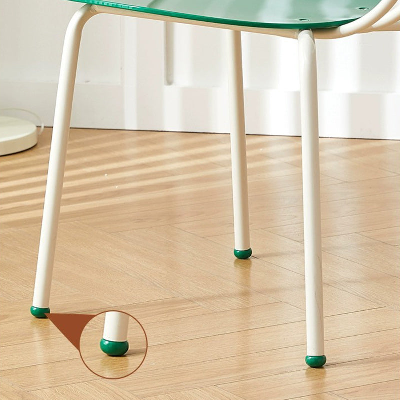 Contemporary Creative Ant Look Cream Square Curved Iron PP Dining Chair Backrest For Dining Room