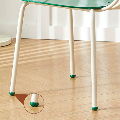 Contemporary Creative Ant Look Cream Square Curved Iron PP Dining Chair Backrest For Dining Room