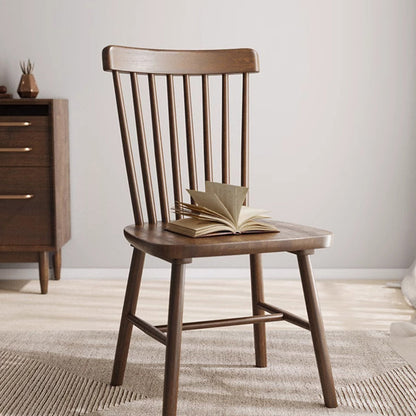 Traditional Vintage Square Rubberwood Dining Chair Backrest For Dining Room