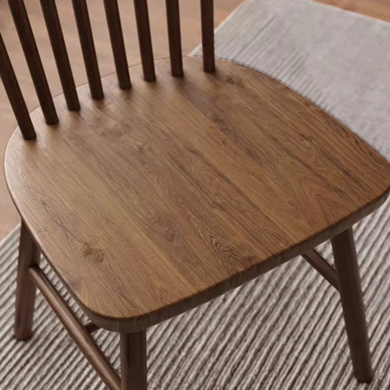 Traditional Vintage Square Rubberwood Dining Chair Backrest For Dining Room