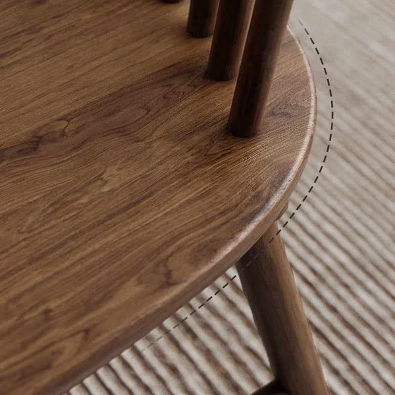 Traditional Vintage Square Rubberwood Dining Chair Backrest For Dining Room