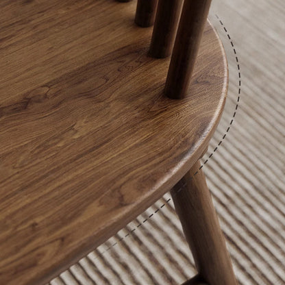 Traditional Vintage Square Rubberwood Dining Chair Backrest For Dining Room