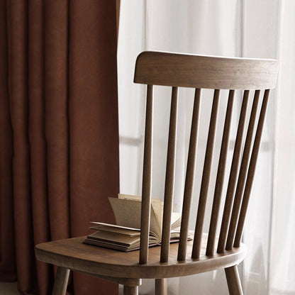 Traditional Vintage Square Rubberwood Dining Chair Backrest For Dining Room