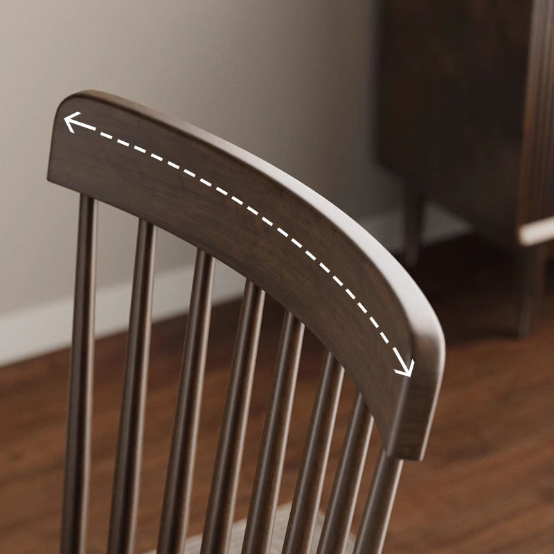 Traditional Vintage Square Rubberwood Dining Chair Backrest For Dining Room