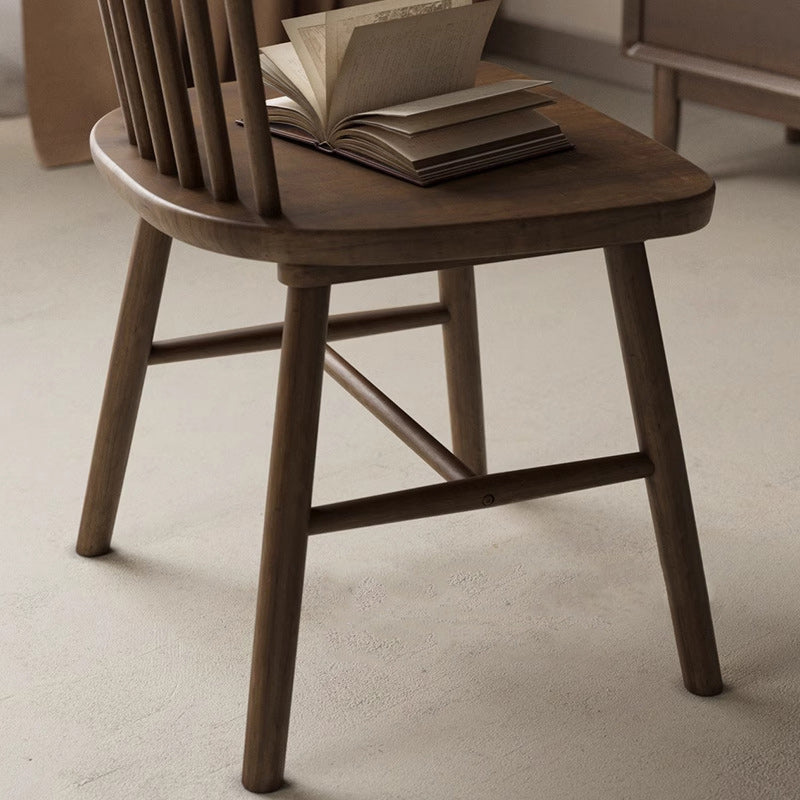 Traditional Vintage Square Rubberwood Dining Chair Backrest For Dining Room