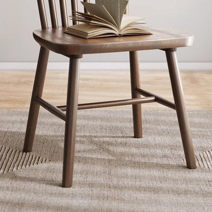 Traditional Vintage Square Rubberwood Dining Chair Backrest For Dining Room