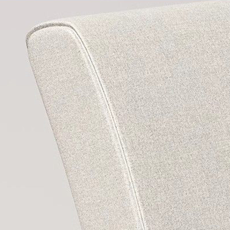 Modern Minimalist Square Wood Cotton Linen Dining Chair Backrest Armrest For Dining Room