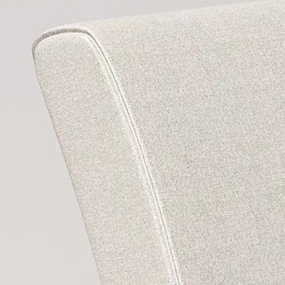 Modern Minimalist Square Wood Cotton Linen Dining Chair Backrest Armrest For Dining Room