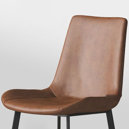Modern Simplicity Rectangular PU Leather Carbon Steel Dining Chair Backrest For Dining Room