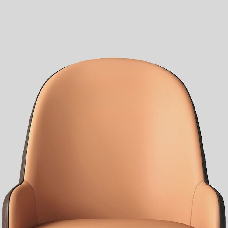 Modern Luxury Rectangular Faux Leather Carbon Steel Dining Chair Backrest Armrest For Dining Room