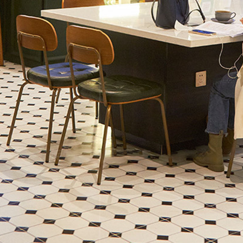 Traditional Vintage Square Cushion Iron PU Leather Sponge Dining Chair Backrest For Dining Room