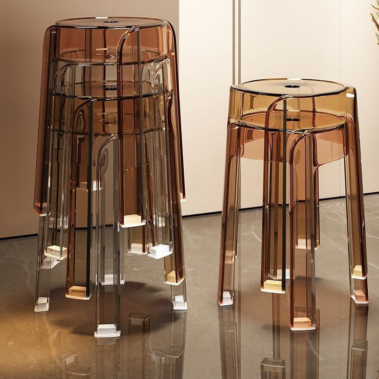 Modern Simplicity Round Acrylic Dining Chair For Dining Room