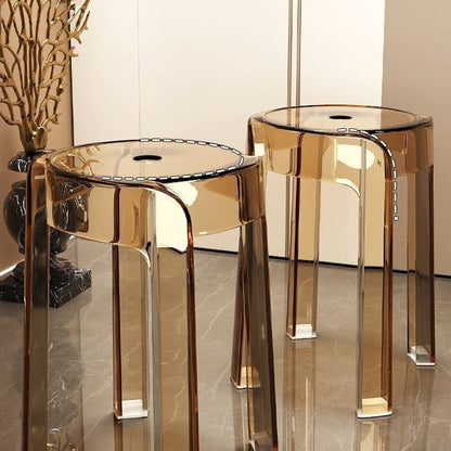 Modern Simplicity Round Acrylic Dining Chair For Dining Room