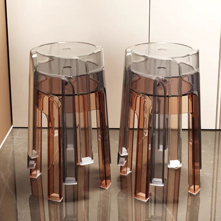 Modern Simplicity Round Acrylic Dining Chair For Dining Room