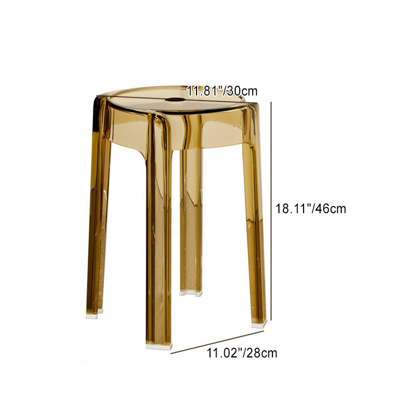 Modern Simplicity Round Acrylic Dining Chair For Dining Room