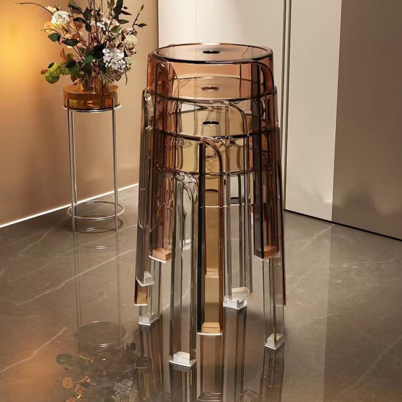 Modern Simplicity Round Acrylic Dining Chair For Dining Room