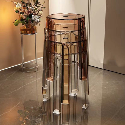 Modern Simplicity Round Acrylic Dining Chair For Dining Room