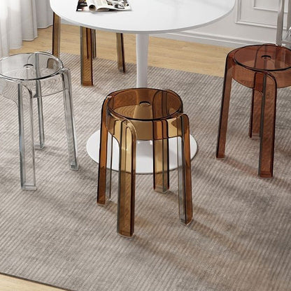 Modern Simplicity Round Acrylic Dining Chair For Dining Room