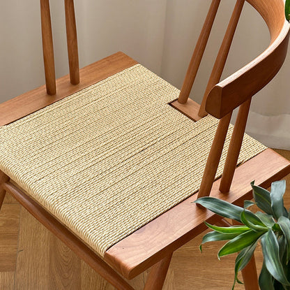 Traditional Chinese Square Solid Wood Rope Dining Chair Backrest For Dining Room