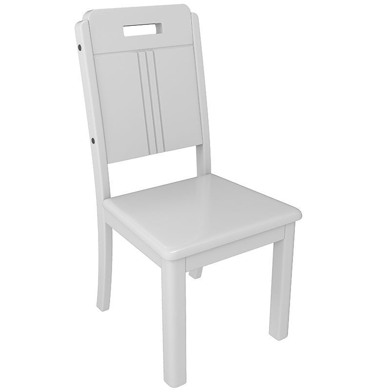 Modern Simplicity Rectangular Back Solid Wood Dining Chair Backrest For Dining Room