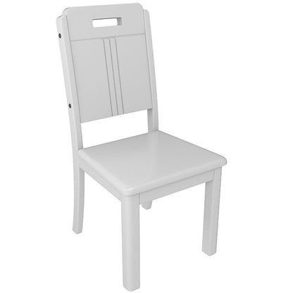 Modern Simplicity Rectangular Back Solid Wood Dining Chair Backrest For Dining Room