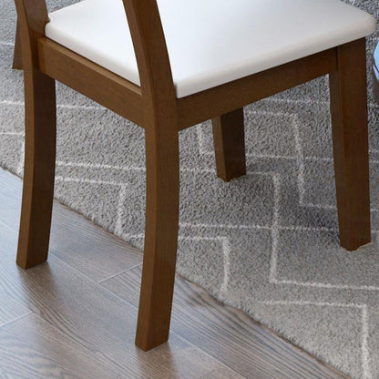 Modern Simplicity Rectangular Back Solid Wood Dining Chair Backrest For Dining Room