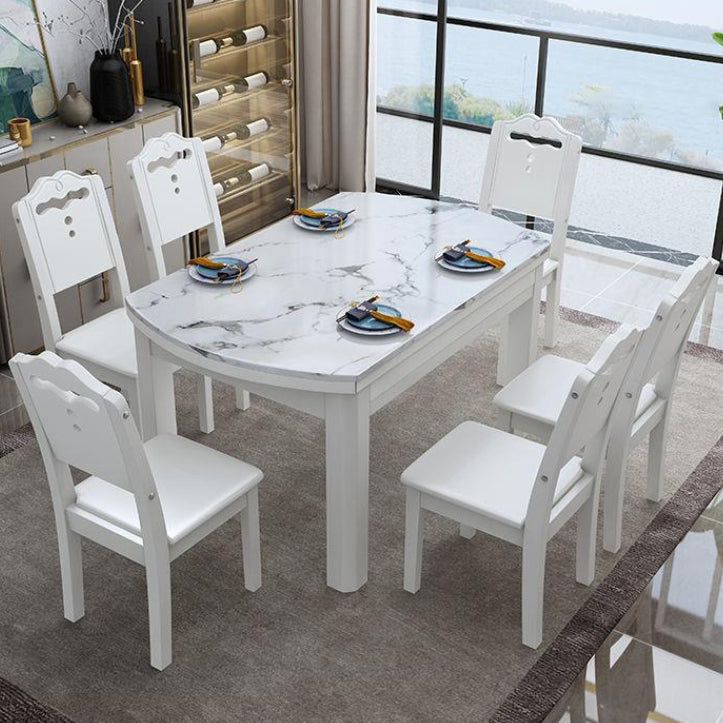 Modern Simplicity Rectangular Back Solid Wood Dining Chair Backrest For Dining Room