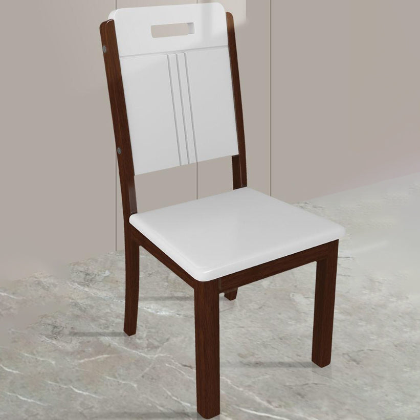 Modern Simplicity Rectangular Back Solid Wood Dining Chair Backrest For Dining Room