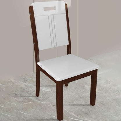 Modern Simplicity Rectangular Back Solid Wood Dining Chair Backrest For Dining Room
