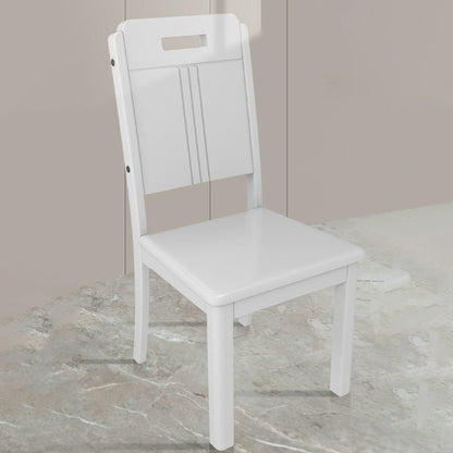 Modern Simplicity Rectangular Back Solid Wood Dining Chair Backrest For Dining Room