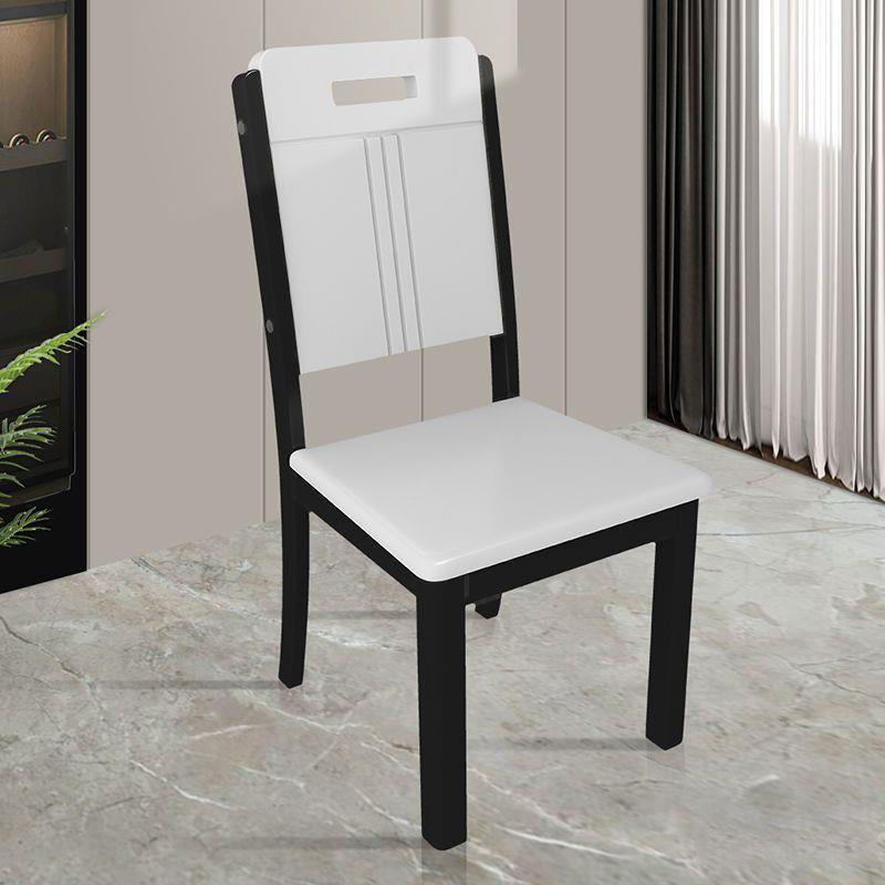 Modern Simplicity Rectangular Back Solid Wood Dining Chair Backrest For Dining Room