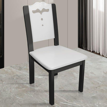 Modern Simplicity Rectangular Back Solid Wood Dining Chair Backrest For Dining Room