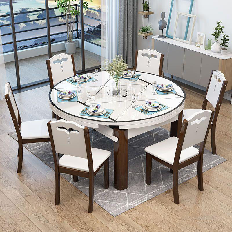 Modern Simplicity Rectangular Back Solid Wood Dining Chair Backrest For Dining Room