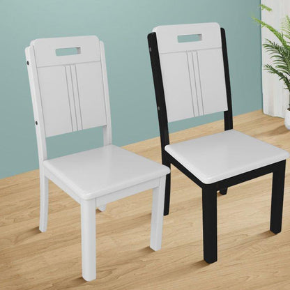 Modern Simplicity Rectangular Back Solid Wood Dining Chair Backrest For Dining Room