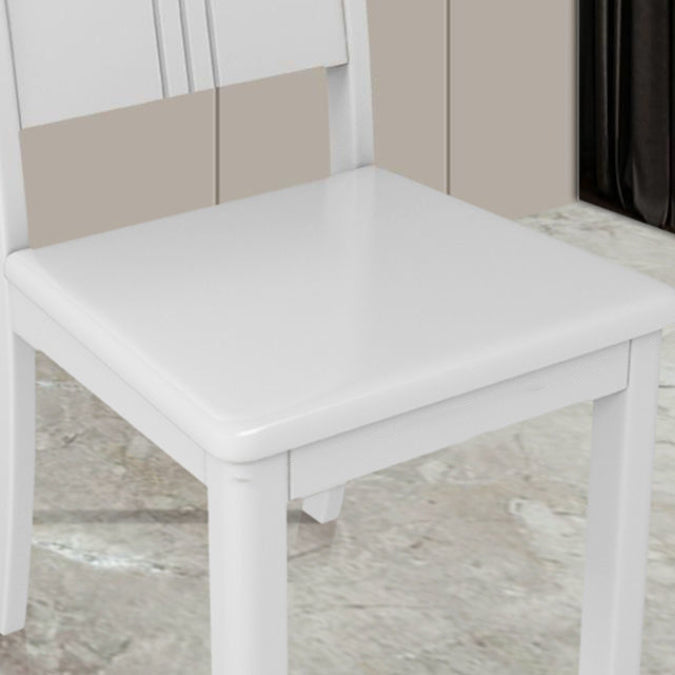Modern Simplicity Rectangular Back Solid Wood Dining Chair Backrest For Dining Room