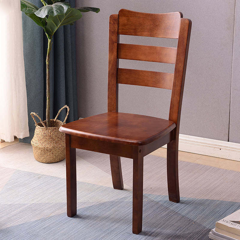 Traditional Chinese Rectangular Solid Wood Dining Chair Backrest For Dining Room