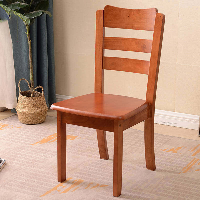 Traditional Chinese Rectangular Solid Wood Dining Chair Backrest For Dining Room