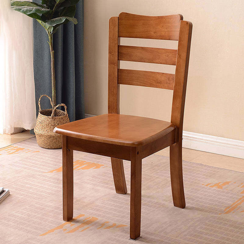 Traditional Chinese Rectangular Solid Wood Dining Chair Backrest For Dining Room