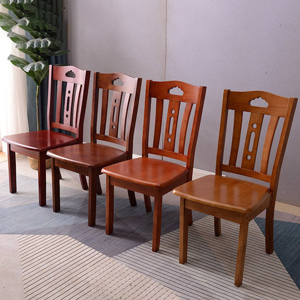 Traditional Chinese Rectangular Solid Wood Dining Chair Backrest For Dining Room