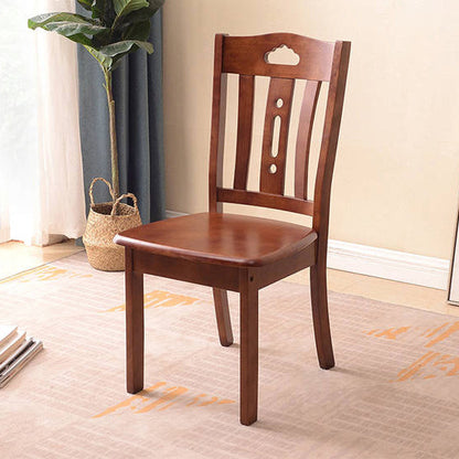 Traditional Chinese Rectangular Solid Wood Dining Chair Backrest For Dining Room