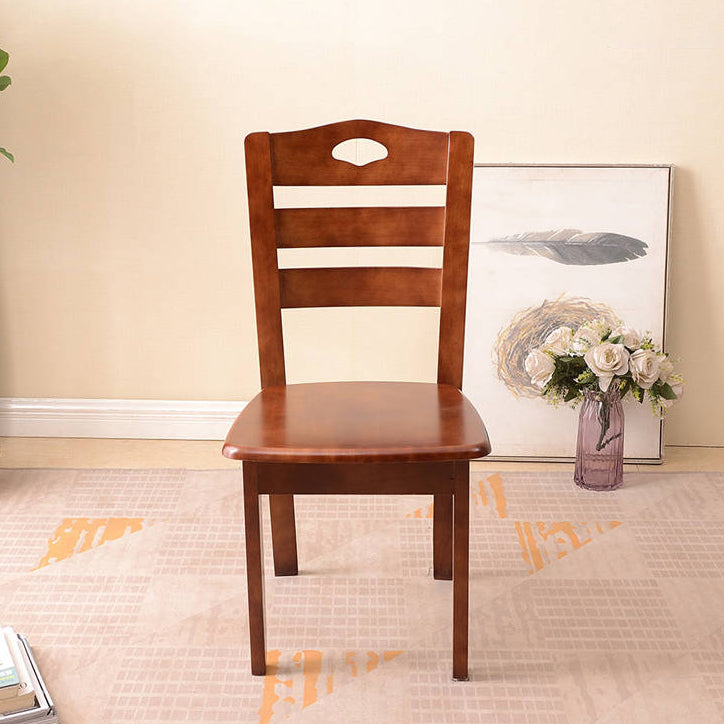 Traditional Chinese Rectangular Solid Wood Dining Chair Backrest For Dining Room