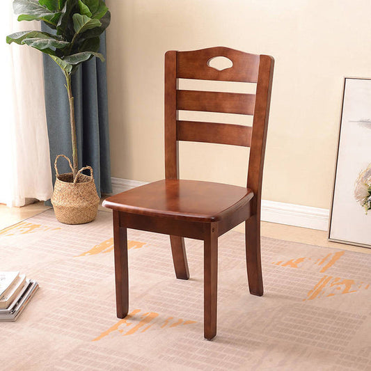 Traditional Chinese Rectangular Solid Wood Dining Chair Backrest For Dining Room